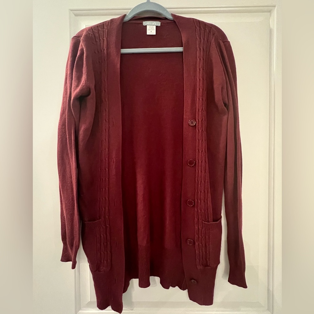 Delia’s Maroon cardigan - Size Medium